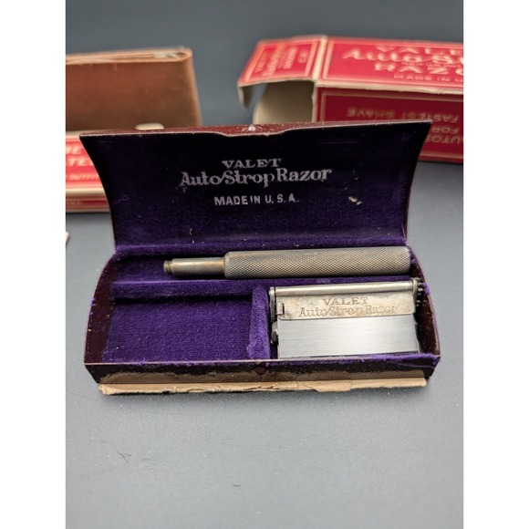 Vintage Valet AutoStrop Razor Set w/ Orig. Box & Strap - Picture 5 of 12